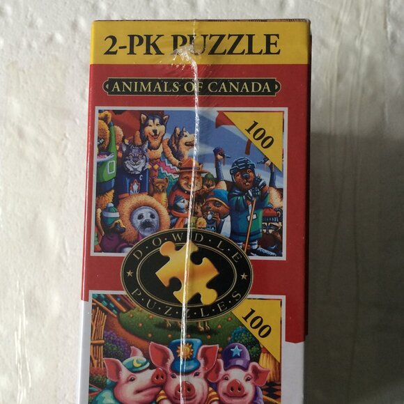 New Dowdle Two Pack Jigsaw Puzzle 100 Pieces Animal of Canada Three Little Pigs - Picture 4 of 7